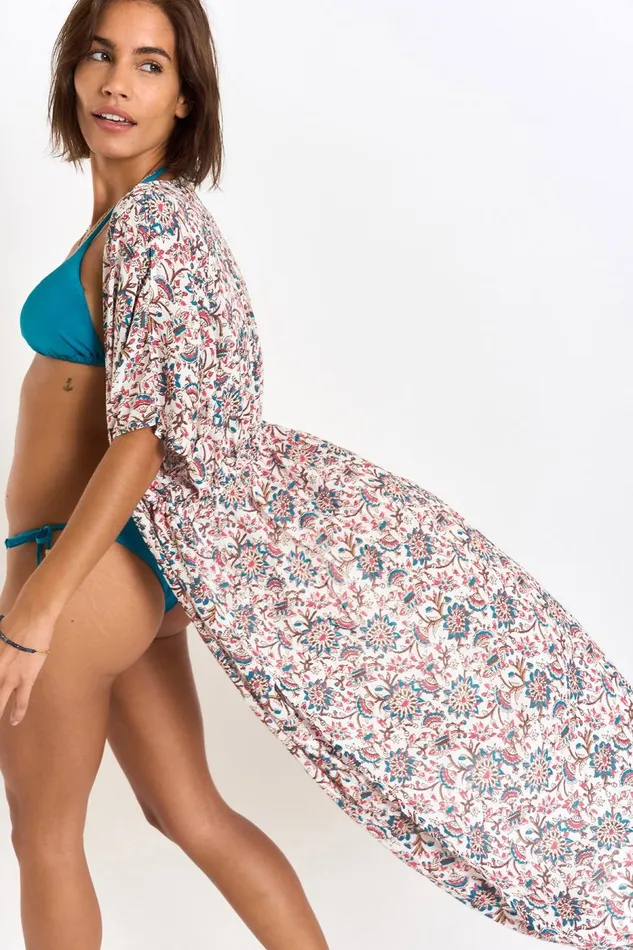 TUNIQUE BEACHWEAR Ecru 8211 LUANA MATAPALOVOIL Ecru Women Banana Moon Beach Tunics and Dresses