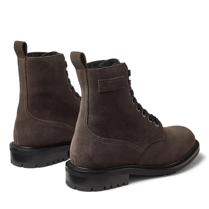 TuringM Smoke British Suede Boots With Shearling Lining Smokesmoke Men JIMMY CHOO Casual Shoes