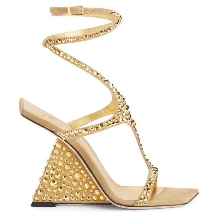 Tutankamon Crystal Gold Women Giuseppe Zanotti Sandals