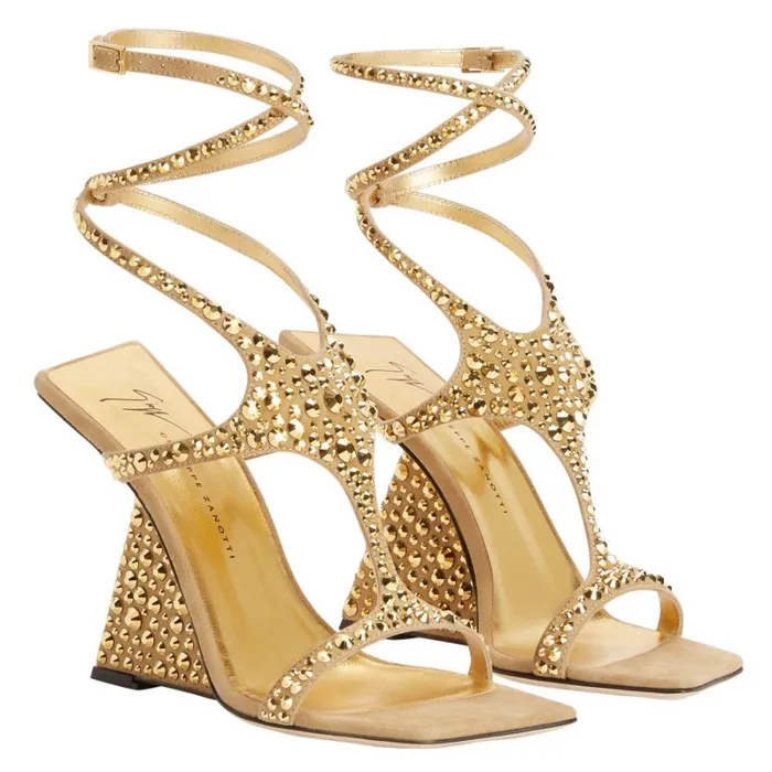 Tutankamon Crystal Gold Women Giuseppe Zanotti Sandals