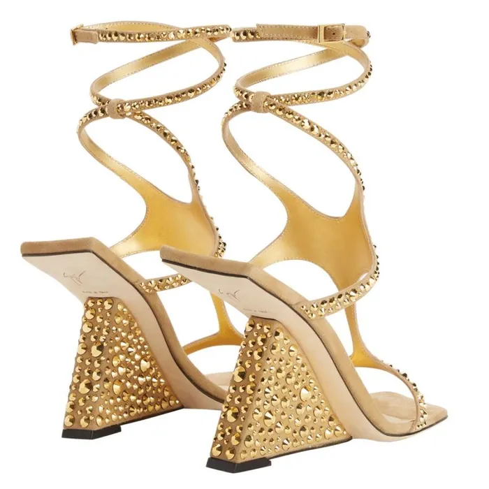 Tutankamon Crystal Gold Women Giuseppe Zanotti Sandals