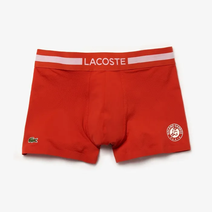 Underwear Lacoste Mens Motion Performance Boxer Briefs Red Shop