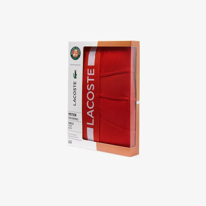Underwear Lacoste Mens Motion Performance Boxer Briefs Red Shop