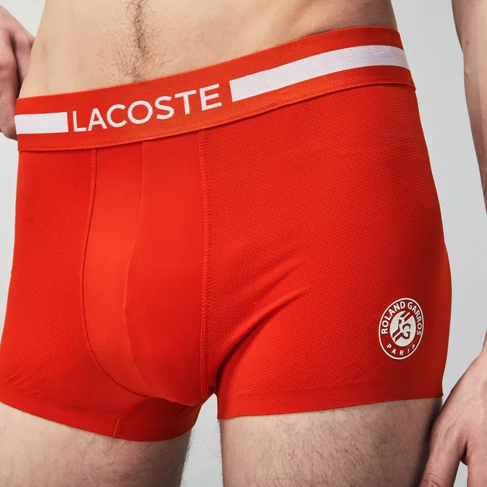 Underwear Lacoste Mens Motion Performance Boxer Briefs Red Shop