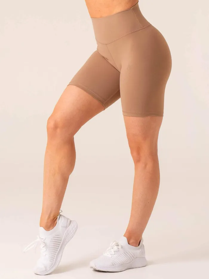 Unstoppable High Waisted Scrunch Shorts 8211 Mocha Women Ryderwear Gym Shorts