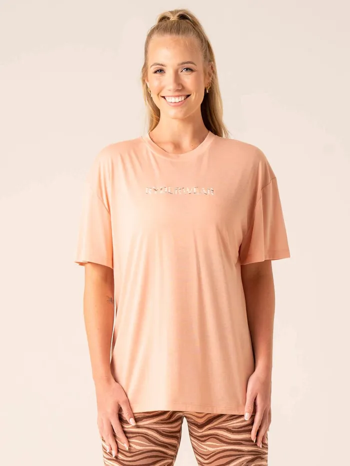 Unstoppable Oversized TShirt 8211 Peach Women Ryderwear Tops