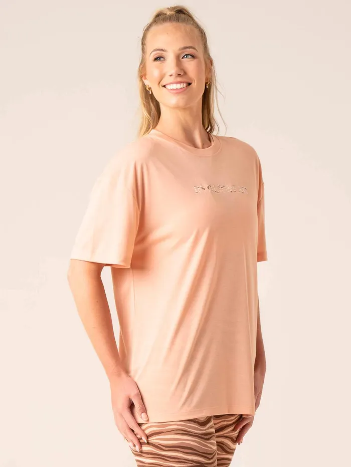 Unstoppable Oversized TShirt 8211 Peach Women Ryderwear Tops