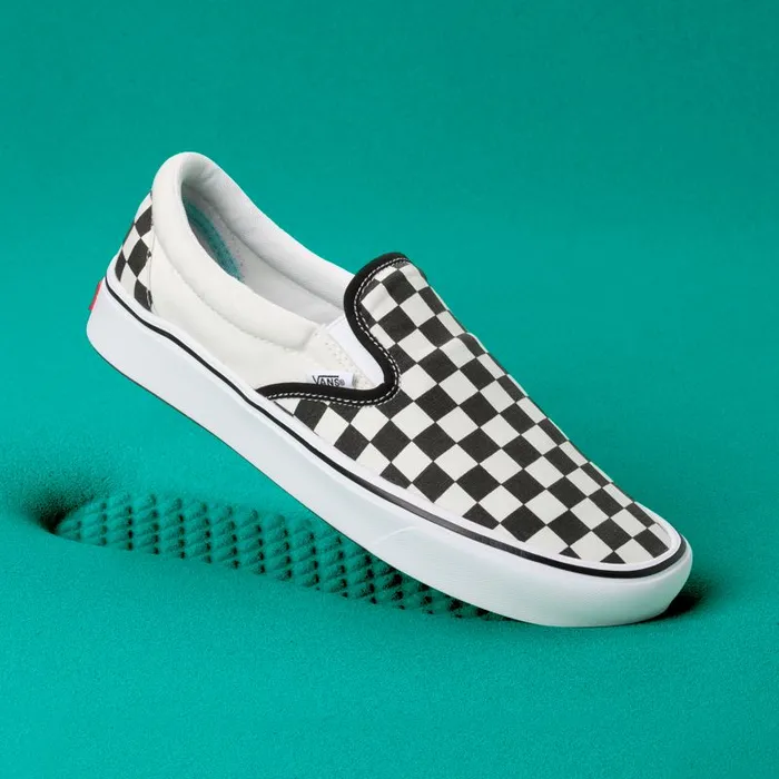 Vans Classics Shoes Mens ComfyCush Checkerboard SlipOn BlackOff White