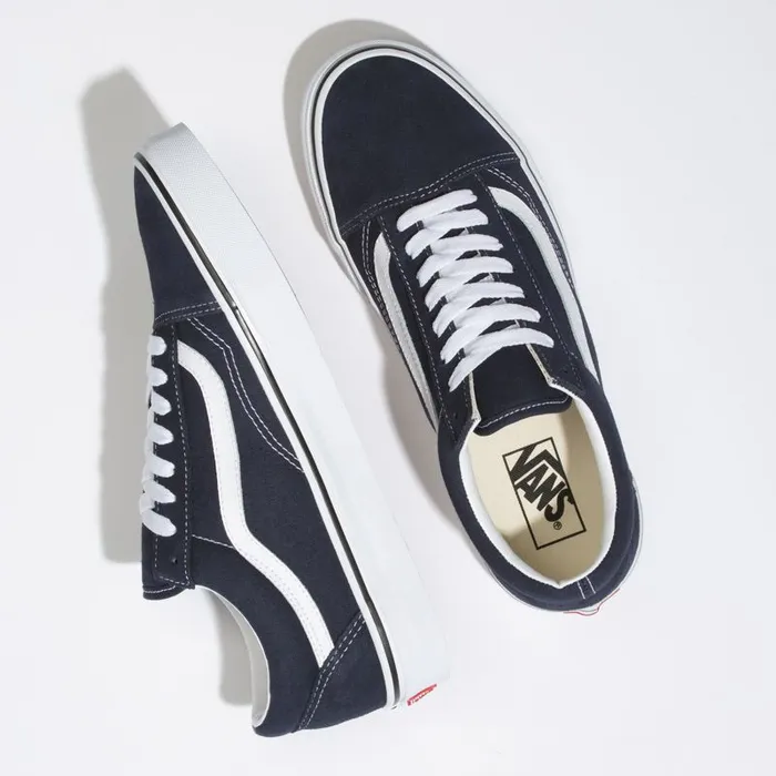 Vans Classics Shoes Mens Old Skool Night SkyTrue White Vans Classics Shoes Mens Old Skool Night SkyTrue White