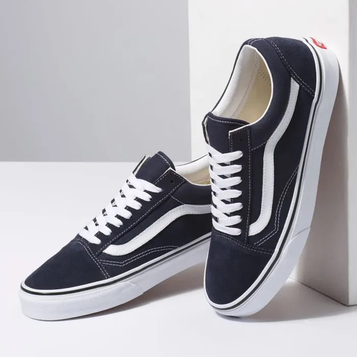 Vans Classics Shoes Mens Old Skool Night SkyTrue White Vans Classics Shoes Mens Old Skool Night SkyTrue White