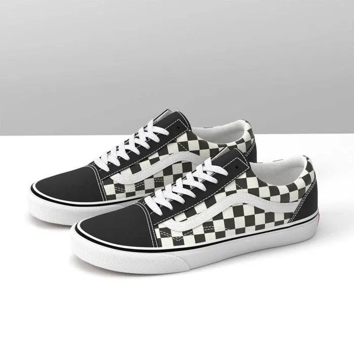 Vans Classics Shoes Mens Primary Check Old Skool BlackWhite