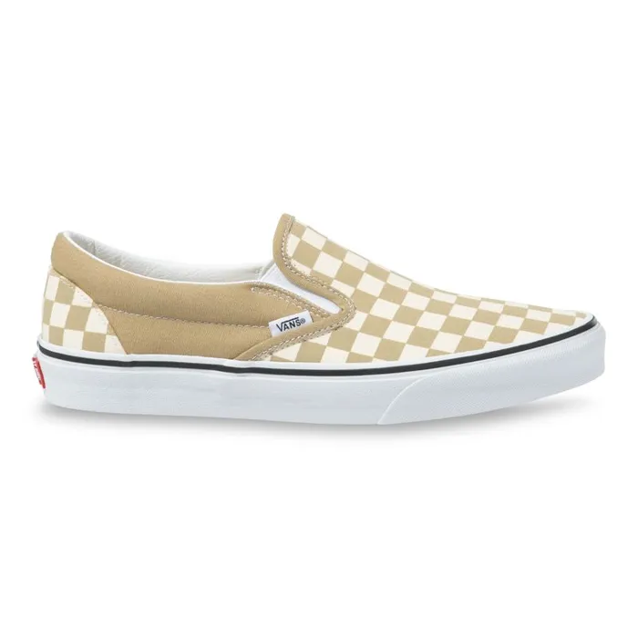 Vans Classics Shoes MensWomens Checkerboard Classic SlipOn CornstalkTrue White Vans Classics Shoes MensWomens Checkerboard Classic SlipOn CornstalkTrue White
