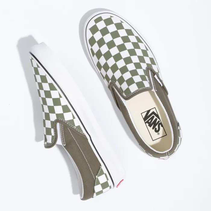 Vans Classics Shoes MensWomens Checkerboard Classic SlipOn Grape LeafTrue White
