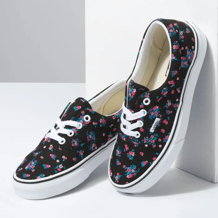 Vans Classics Shoes MensWomens Ditsy Floral Era BlackTrue White Vans Classics Shoes MensWomens Ditsy Floral Era BlackTrue White