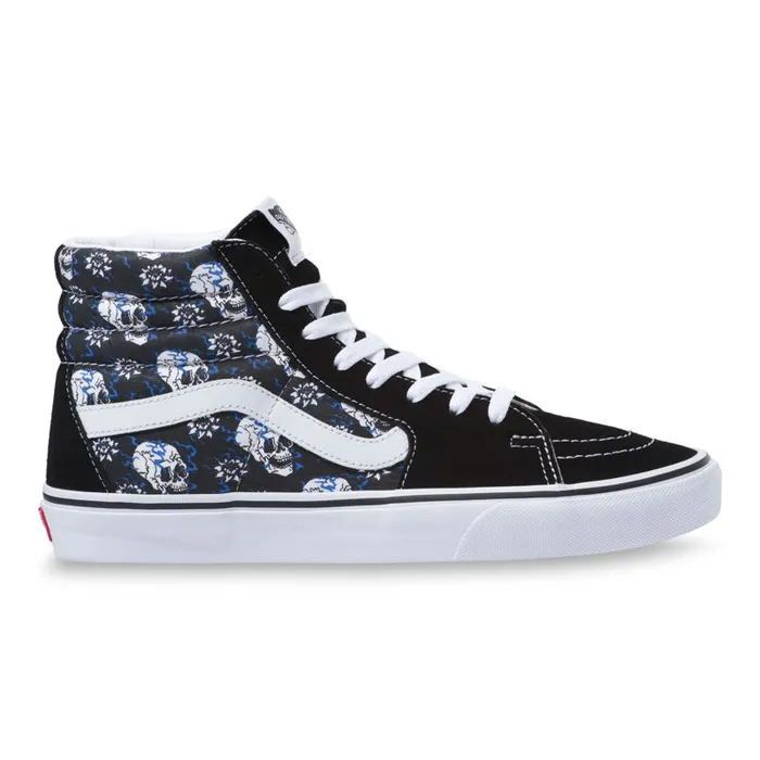 Vans Classics Shoes MensWomens Flash Skulls Sk8Hi BlackTrue White Vans Classics Shoes MensWomens Flash Skulls Sk8Hi BlackTrue White
