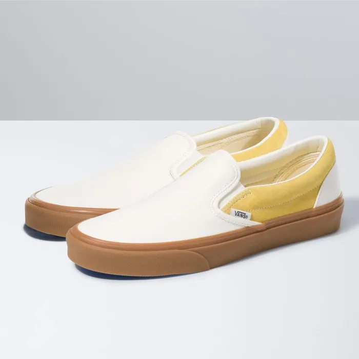 Vans Classics Shoes MensWomens Gum Classic SlipOn MarshmallowCream Gold