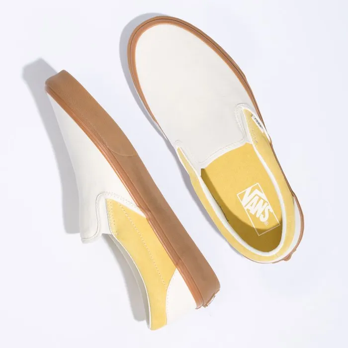 Vans Classics Shoes MensWomens Gum Classic SlipOn MarshmallowCream Gold