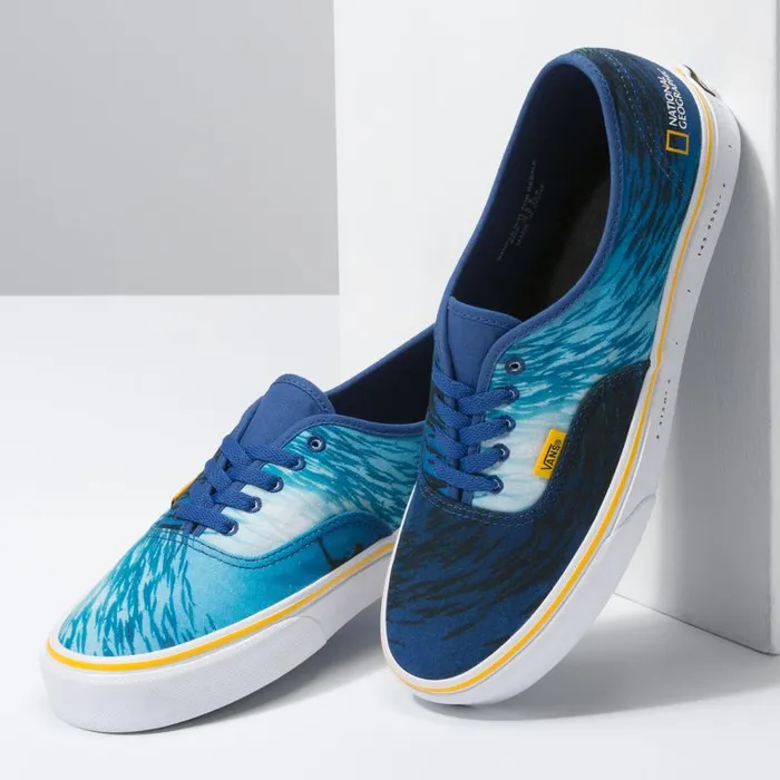 Vans Classics Shoes MensWomens National Geographic Authentic OceanTrue Blue