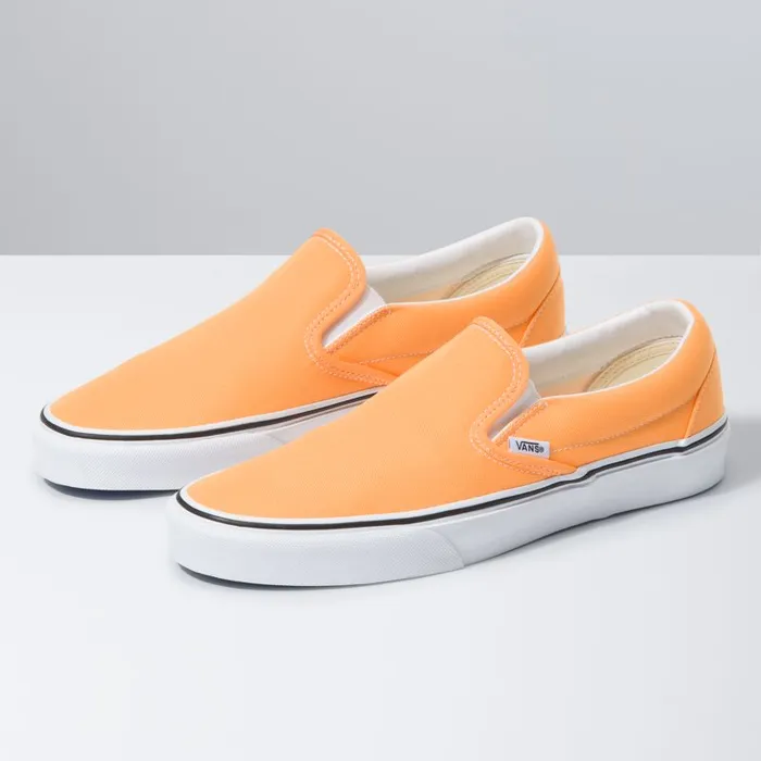 Vans Classics Shoes MensWomens Neon SlipOn Blazing OrangeTrue White