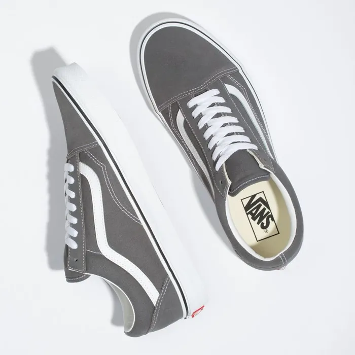 Vans Classics Shoes MensWomens Old Skool PewterTrue White Vans Classics Shoes MensWomens Old Skool PewterTrue White