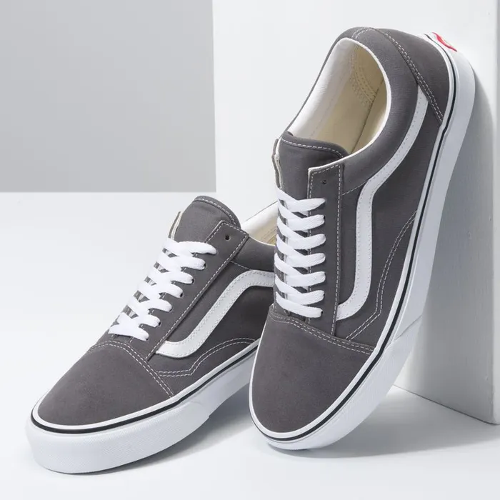 Vans Classics Shoes MensWomens Old Skool PewterTrue White Vans Classics Shoes MensWomens Old Skool PewterTrue White