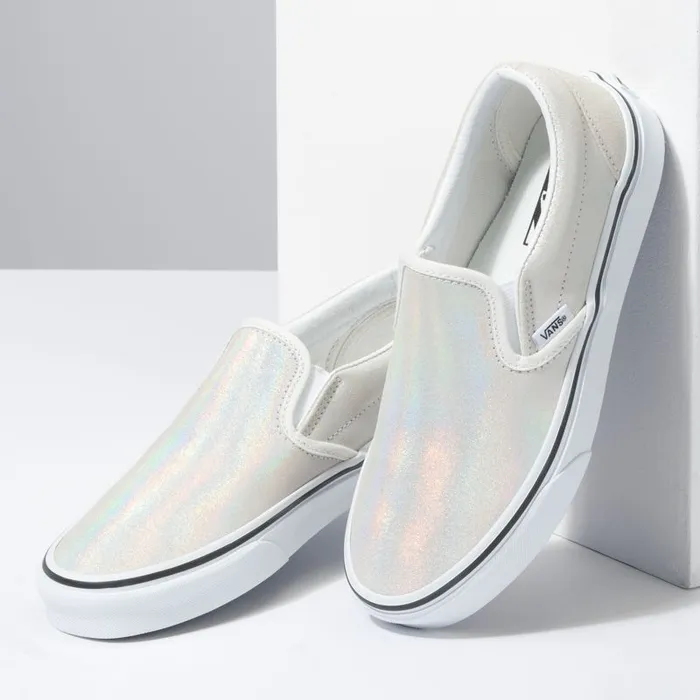 Vans Classics Shoes MensWomens Prism Suede Classic SlipOn MetallicBlanc De Blanc Vans Classics Shoes MensWomens Prism Suede Classic SlipOn MetallicBlanc De Blanc