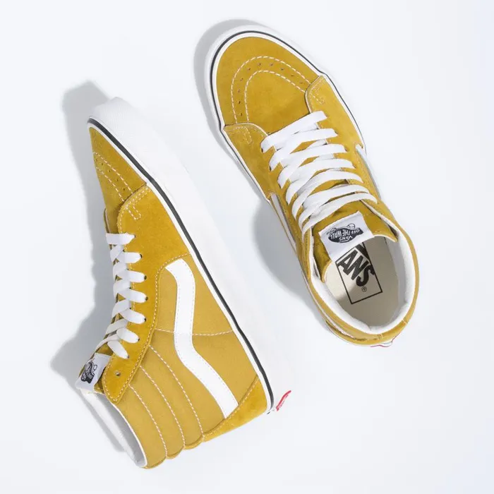 Vans Classics Shoes MensWomens Sk8Hi Olive OilTrue White Vans Classics Shoes MensWomens Sk8Hi Olive OilTrue White