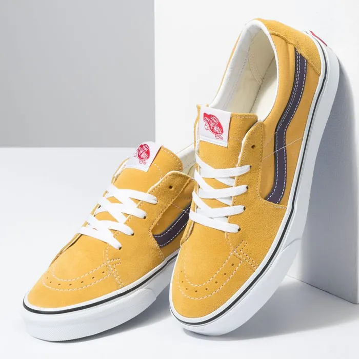 Vans Classics Shoes MensWomens Sk8Low Honey GoldPurple Velvet