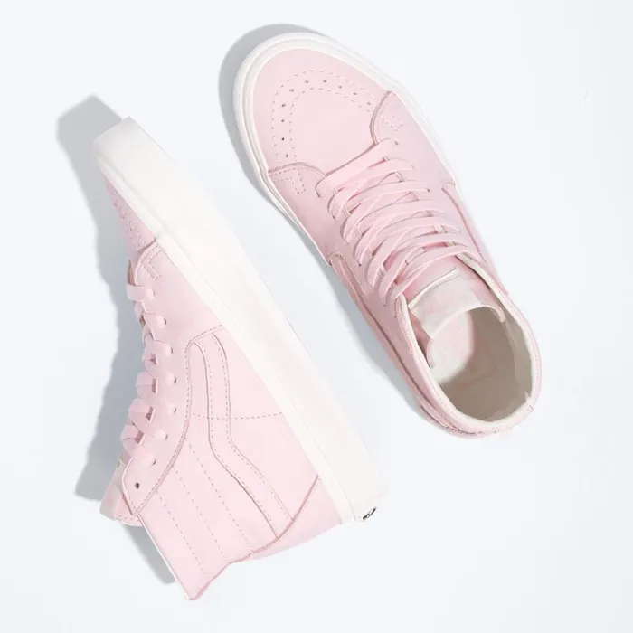 Vans Classics Shoes MensWomens Soft Leather Sk8Hi Tapered BlushingSnow White Vans Classics Shoes MensWomens Soft Leather Sk8Hi Tapered BlushingSnow White