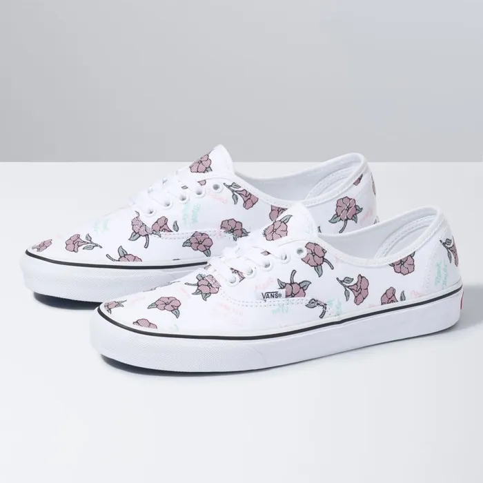 Vans Classics Shoes MensWomens Thank You Floral Authentic True WhiteTrue White Vans Classics Shoes MensWomens Thank You Floral Authentic True WhiteTrue White