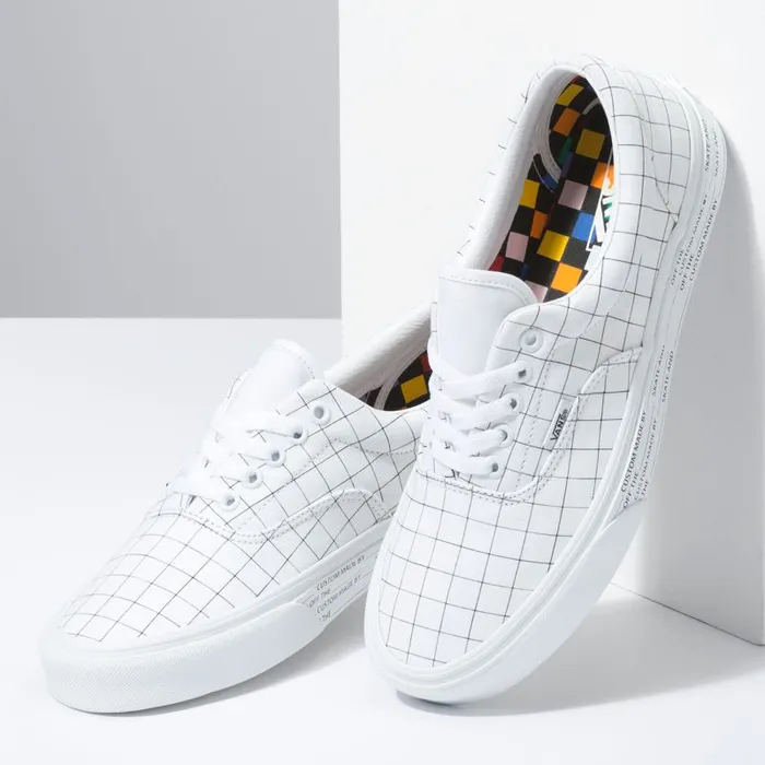 Vans Classics Shoes MensWomens UColor Era CheckerboardTrue White Vans Classics Shoes MensWomens UColor Era CheckerboardTrue White