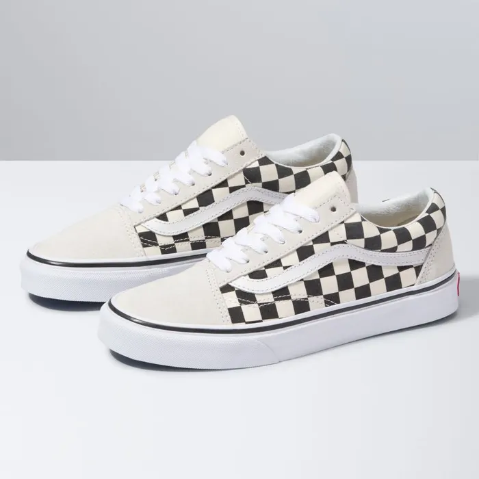 Vans Classics Shoes Womens Checkerboard Old Skool WhiteBlack
