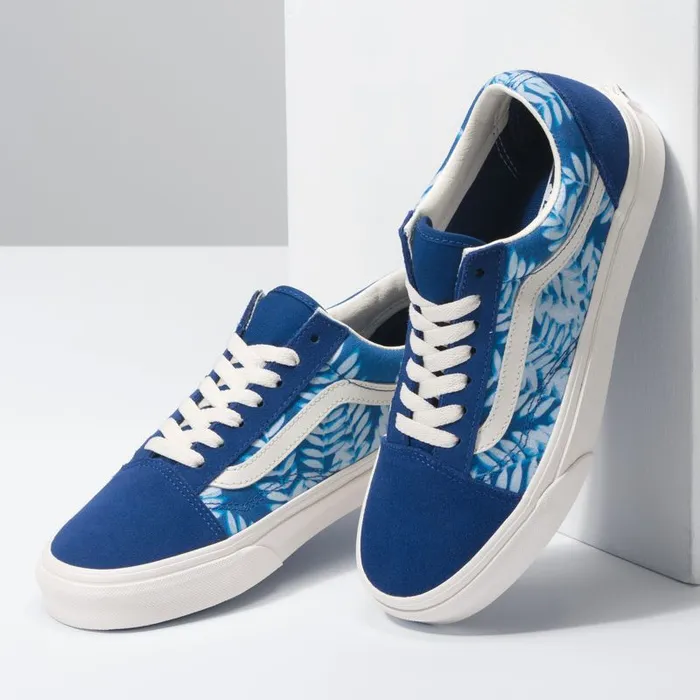 Vans Classics Shoes Womens Solar Floral Old Skool True BlueMarshmallow Vans Classics Shoes Womens Solar Floral Old Skool True BlueMarshmallow