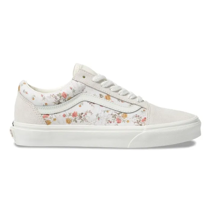 Vans Classics Shoes Womens Vintage Old Skool FloralMarshmallow Vans Classics Shoes Womens Vintage Old Skool FloralMarshmallow