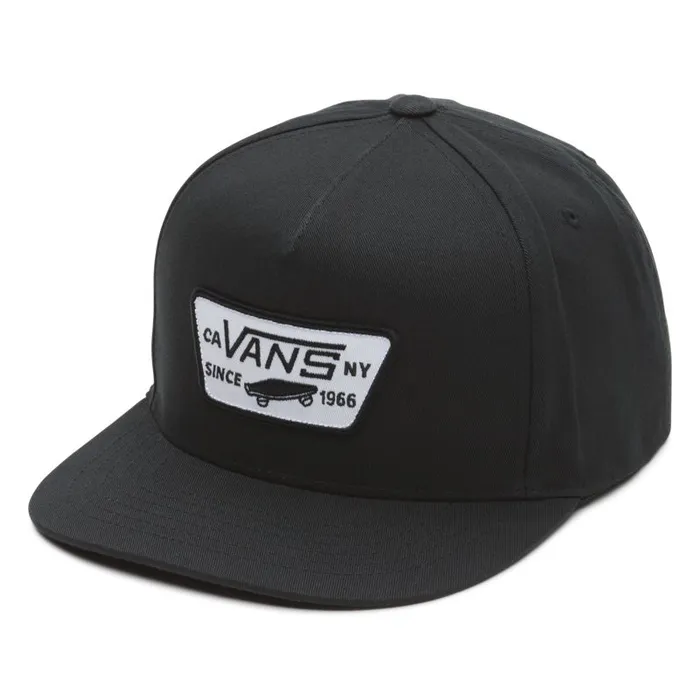Vans Hats and Beanies Mens Full Patch Snapback Hat True Black