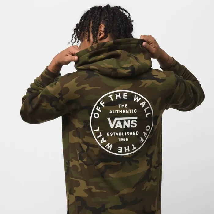 Vans Hoodies and Jackets Mens Old Skool Circle Pullover Hoodie Camo Vans Hoodies and Jackets Mens Old Skool Circle Pullover Hoodie Camo