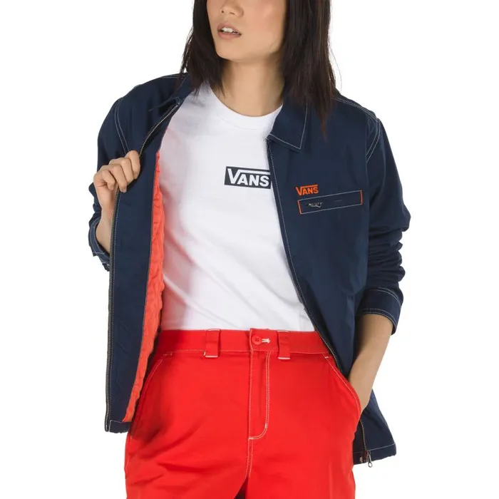 Vans Hoodies and Jackets Womens Pro Stitched Station Jacket Dress Blues Vans Hoodies and Jackets Womens Pro Stitched Station Jacket Dress Blues