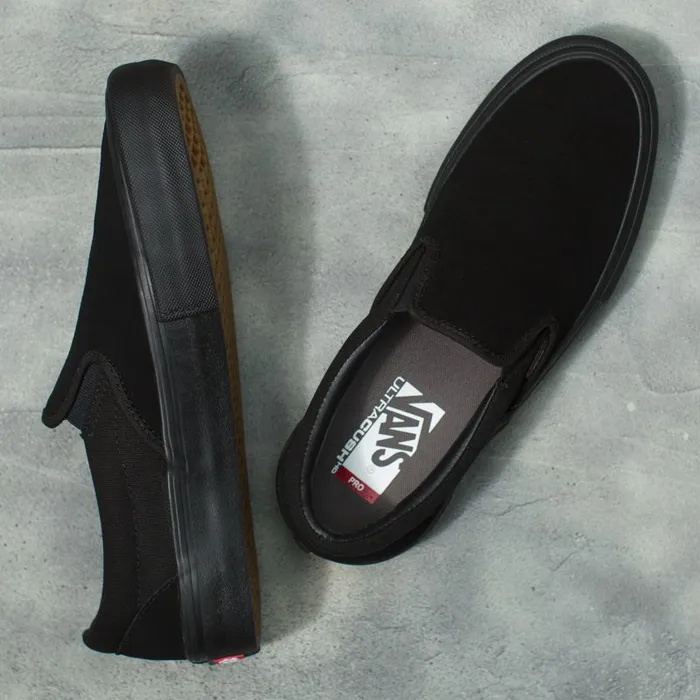 Vans Pro Skate MensWomens SlipOn Pro Blackout Vans Pro Skate MensWomens SlipOn Pro Blackout