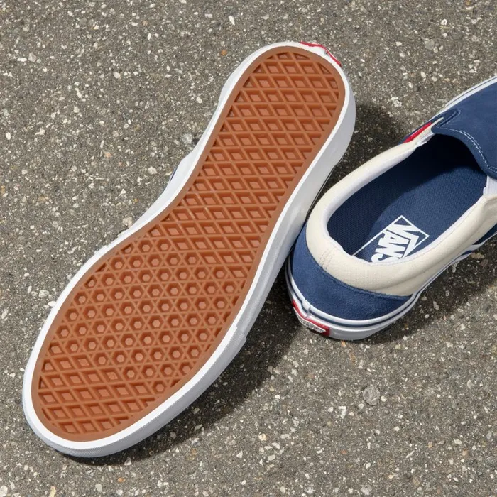 Vans Pro Skate MensWomens SlipOn Pro Sty NavyClassic White Vans Pro Skate MensWomens SlipOn Pro Sty NavyClassic White