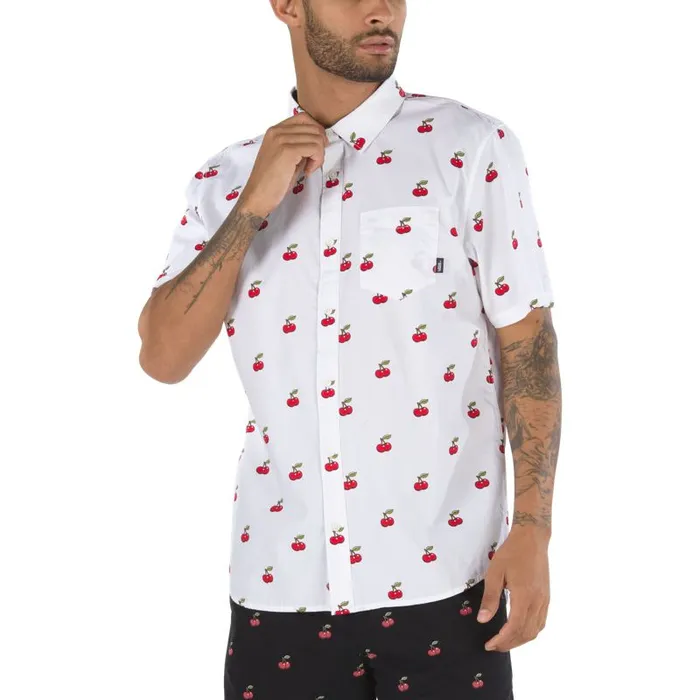 Vans Shirts and Flannels Mens Cherries Buttondown Shirt White
