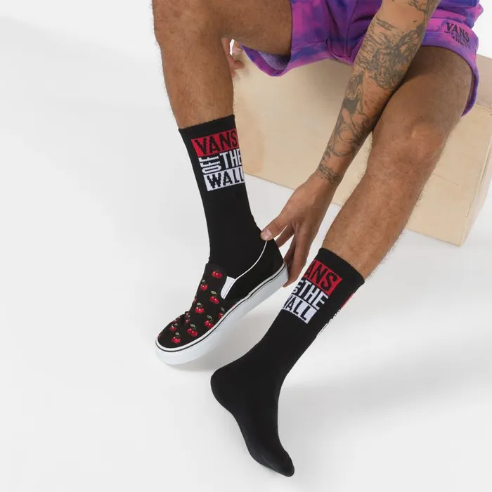 Vans Socks Mens New Stax Crew Sock Black