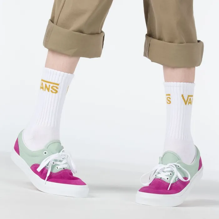 Vans Socks Womens Classic Crew Sock 3 Pack WhiteGolden Palm Vans Socks Womens Classic Crew Sock 3 Pack WhiteGolden Palm