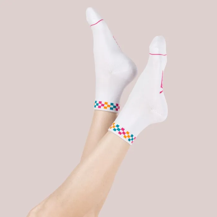 Vans Socks Womens PeekACheck Crew Sock Cabaret