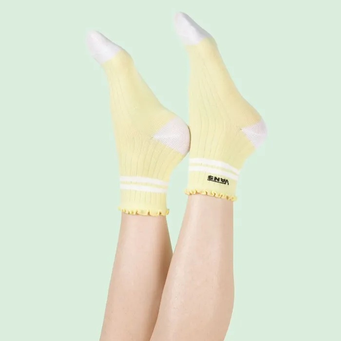 Vans Socks Womens Ruffed Up Sock Yellow Pear