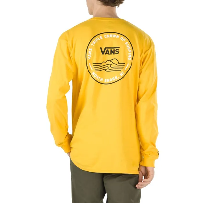 Vans TShirts and Tanks Mens 2020 VTCS Lockup Long Sleeve TShirt Lemon Chrome