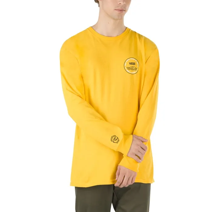 Vans TShirts and Tanks Mens 2020 VTCS Lockup Long Sleeve TShirt Lemon Chrome Vans TShirts and Tanks Mens 2020 VTCS Lockup Long Sleeve TShirt Lemon Chrome