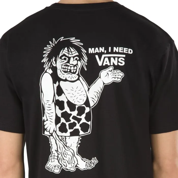 Vans TShirts and Tanks Mens Caveman Needs TShirt Black Vans TShirts and Tanks Mens Caveman Needs TShirt Black