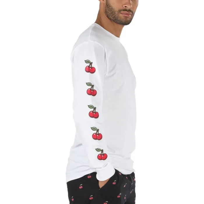 Vans TShirts and Tanks Mens Cherries Long Sleeve TShirt White