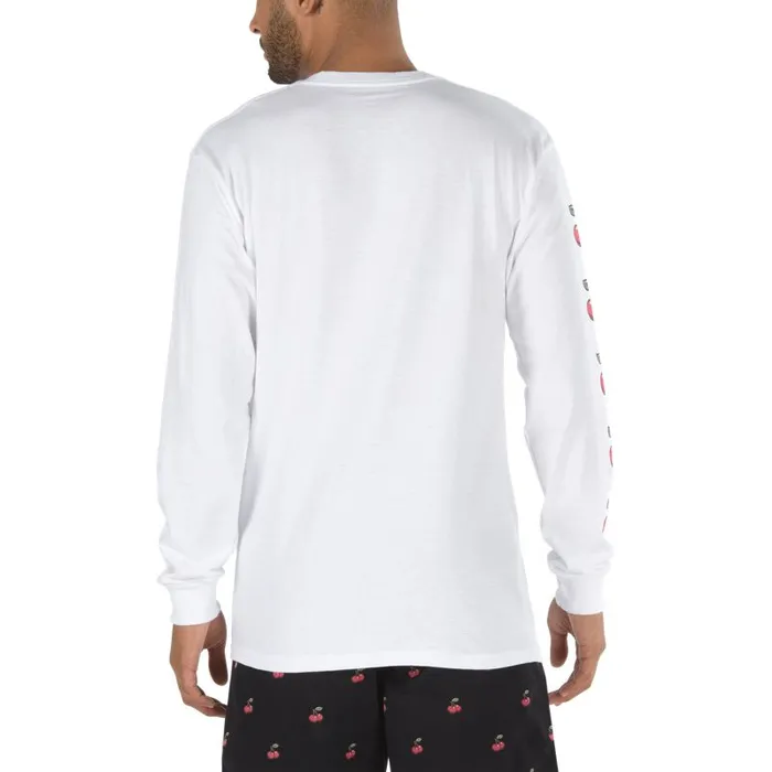 Vans TShirts and Tanks Mens Cherries Long Sleeve TShirt White Vans TShirts and Tanks Mens Cherries Long Sleeve TShirt White