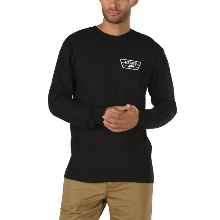 Vans TShirts and Tanks Mens Full Patch Back Long Sleeve TShirt BlackWhite Vans TShirts and Tanks Mens Full Patch Back Long Sleeve TShirt BlackWhite